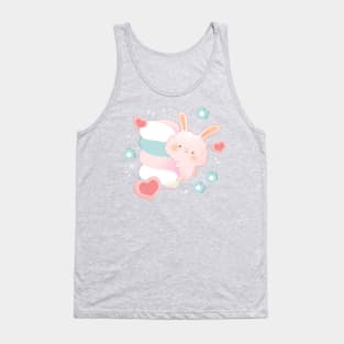 Bunny hugging a marshmallow Tank Top